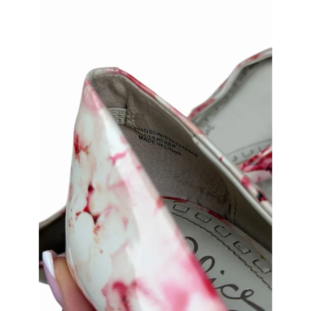Alice &‎ Olivia Hudson Patent Leather Floral Cherry Blossom Women's Ballet Flats